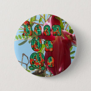 Inspirierendes Lean On Me Floral Skyward-Kunstwerk Button