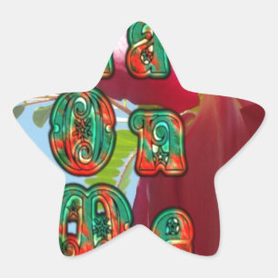 Inspirierendes Lean On Me Floral Skyward-Kunstwerk Stern-Aufkleber