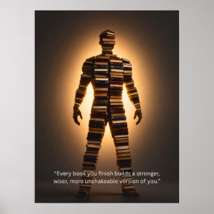 Inspirierendes Lesewandkunst-Zitat Poster