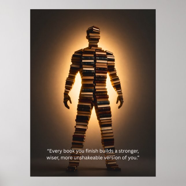 Inspirierendes Lesewandkunst-Zitat Poster (Vorne)