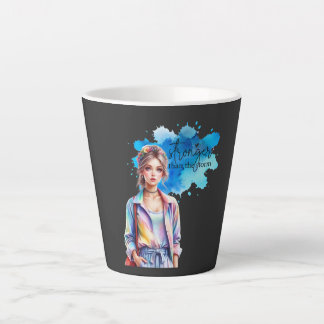 Inspirierendes Mädchen Grafik Milchtasse