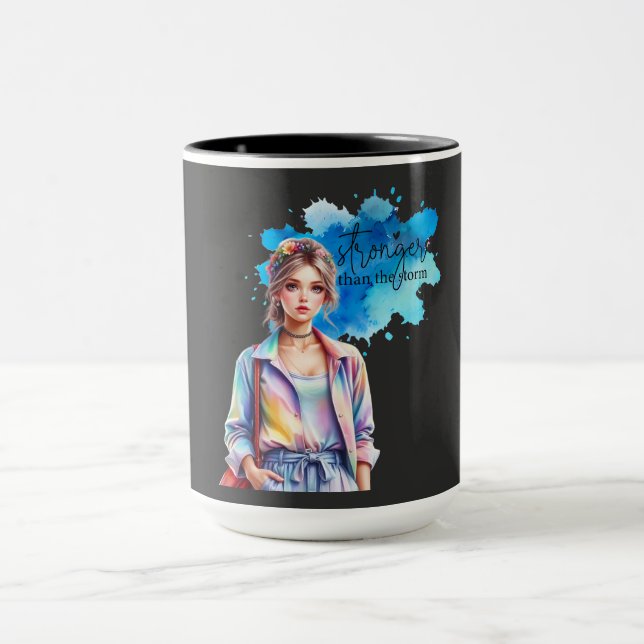 Inspirierendes Mädchen Grafik Tasse (Zentrum)