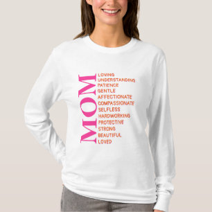 Inspirierendes Mama-Shirt – Editierbarer Rückentex T-Shirt