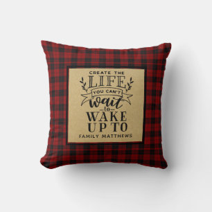 Inspirierendes Motivationszitat Lumberjack Buffalo Kissen