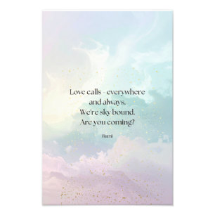 Inspirierendes Motivationszitat von Rumi auf paste Fotodruck