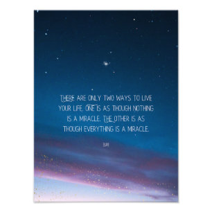 Inspirierendes Motivationszitat von Rumi mit Stern Fotodruck