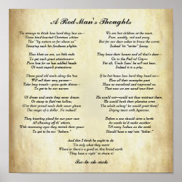 inspirierendes Native Amerikanische Ureinwohner Ge Poster