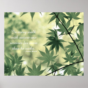 Inspirierendes Naturzitat Poster