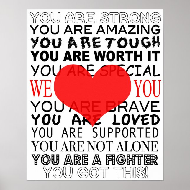 Inspirierendes Patientenplakat Poster (Vorne)