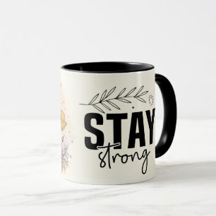Inspirierendes/Positives Blumen-Zitat-Wrap Tasse