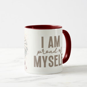 Inspirierendes/Positives Blumen-Zitat-Wrap Tasse