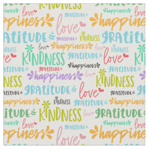 inspirierendes positives Wortmuster Stoff