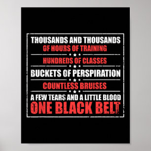 Inspirierendes Schwarzgurt-Feier-Karate-Märtyrer-K Poster