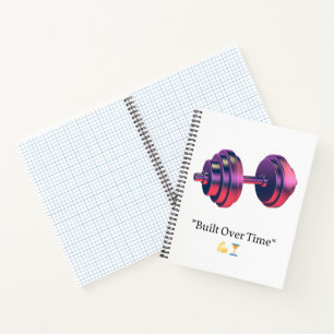 Inspirierendes Spiralnotizbuch Mit Hantel-Motiv, G Notizbuch