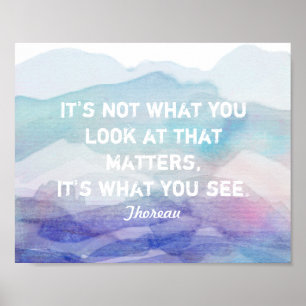 inspirierendes Thoreau zitiert Aquarelldesign Poster