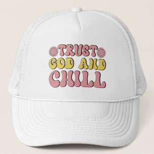 Inspirierendes Vertrauen Gott chillige Wortkunst Truckerkappe