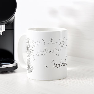 Inspirierendes Wunsch-Löwenzahn-Grafik Kaffeetasse