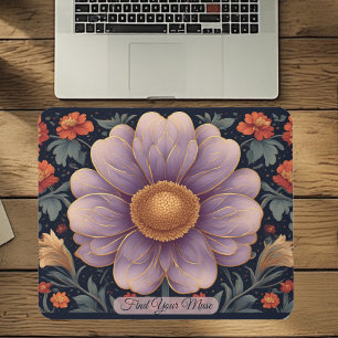 Inspirierendes Zitat Art Nouveau Frühlingsgarten C Mousepad