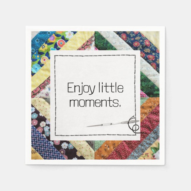 inspirierendes Zitat auf handgefertigten Teilen Serviette (Vorderseite)