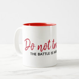 inspirierendes Zitat auf Weiß Zweifarbige Tasse