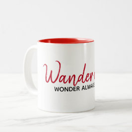 inspirierendes Zitat auf Weiß Zweifarbige Tasse