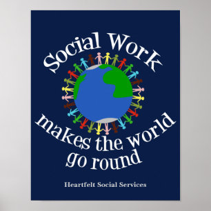 Inspirierendes Zitat für Sozialarbeit Benutzerdefi Poster