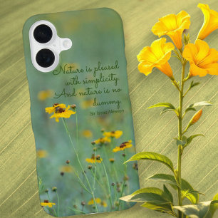 Inspirierendes Zitat Gelbes Wildblumen-Foto indivi iPhone 16 Hülle