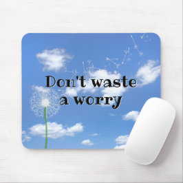 inspirierendes Zitat mit weißem Leuchter Mousepad
