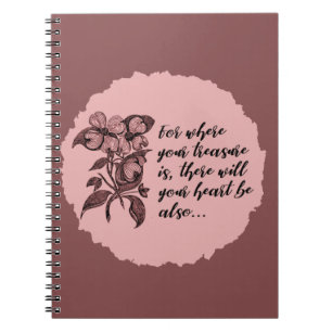 inspirierendes Zitat Pink Mauve Notizblock