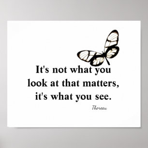 inspirierendes Zitat-Poster schwarz-weiß Poster