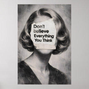 Inspirierendes Zitat Poster, Vintage-Porträt Poster