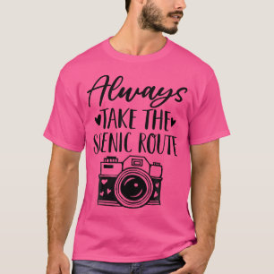 Inspirierendes Zitat Rosa Wasserfarbe Kamera Fotog T-Shirt