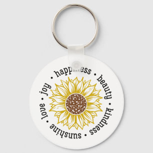 inspirierendes Zitat   Sonnenblume Schlüsselanhänger