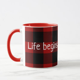 inspirierendes Zitat über Büffel kariert Tasse