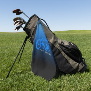 Inspirierendes Zitat Verfolge deine Träume Golfhandtuch