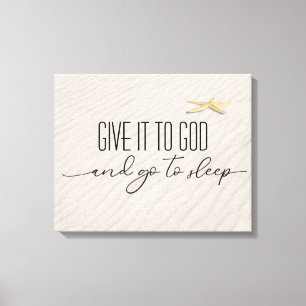 inspirierendes Zitat zum Strand Sand Leinwanddruck