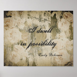 inspirierendes Zitatposter rustikales Shabby Chic Poster