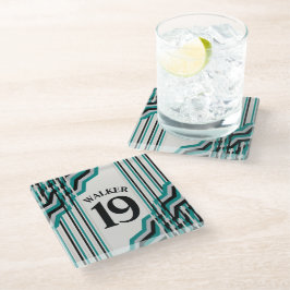 Inspiriert Aquamarin Glasuntersetzer