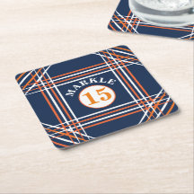 Inspiriert Blau-Orange-Untersetzer