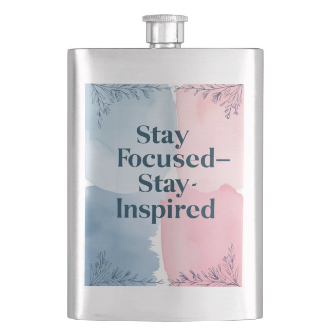 Inspiriert Bleibe bleibe Flachmann (Vorderseite)