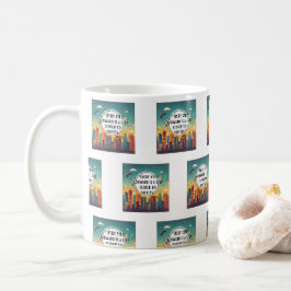 Inspiriert bleibe - Motivierend und aufwerbende De Kaffeetasse