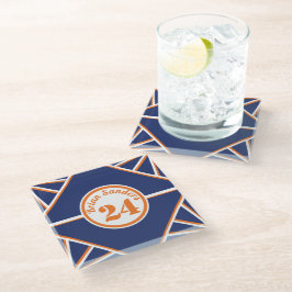 Inspiriert Blue-Orange-Untersetzer Glasuntersetzer