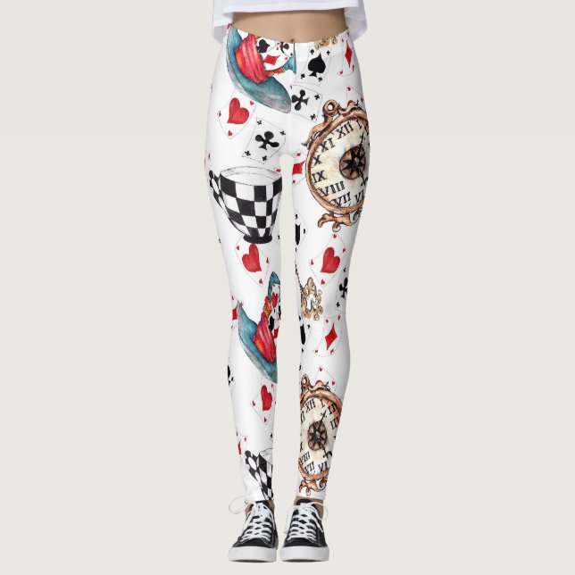 Inspiriert durch Alice im Wunderland Leggings (Vorderseite)