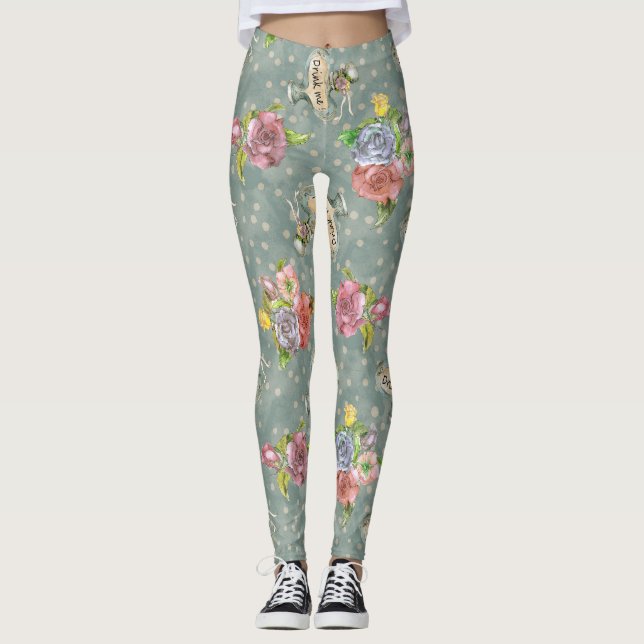 Inspiriert durch Alice im Wunderland Leggings (Vorderseite)