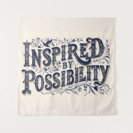 Inspiriert durch die Möglichkeit - (Beige Hintergr Wandteppich