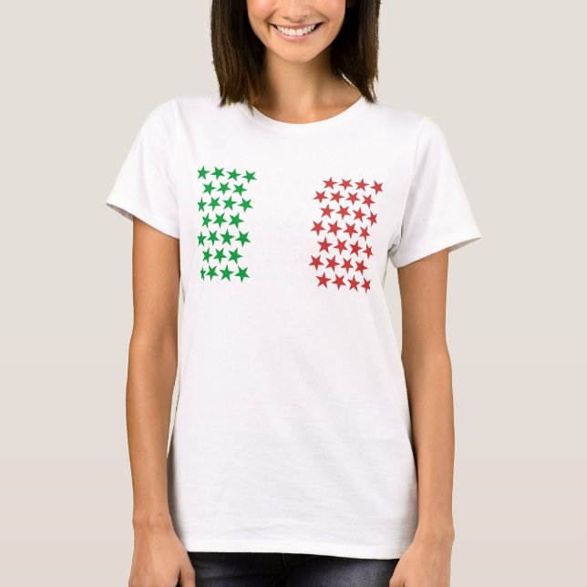Inspiriert durch italienische Flagge. T-Shirt (Vorderseite)