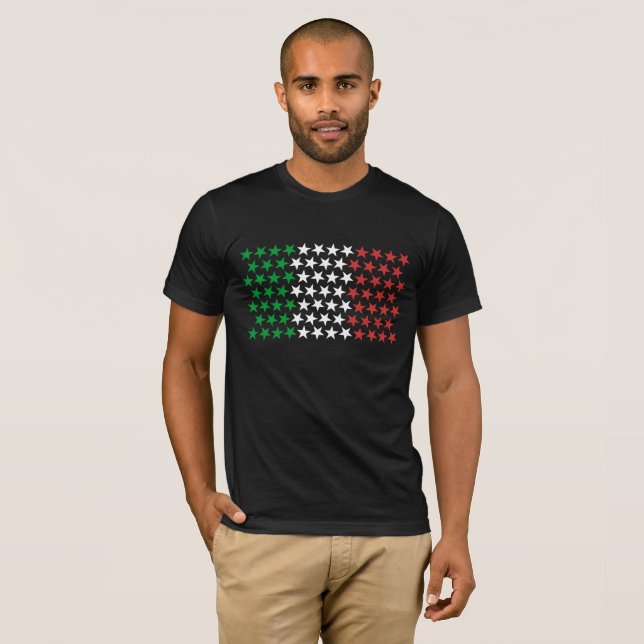 Inspiriert durch italienische Flagge. T-Shirt (Vorne ganz)