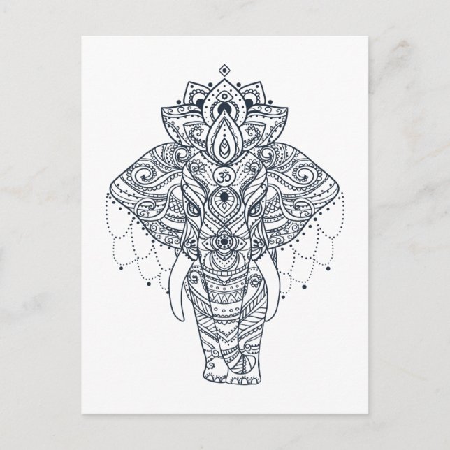 Inspiriert Elefant Postkarte (Vorderseite)