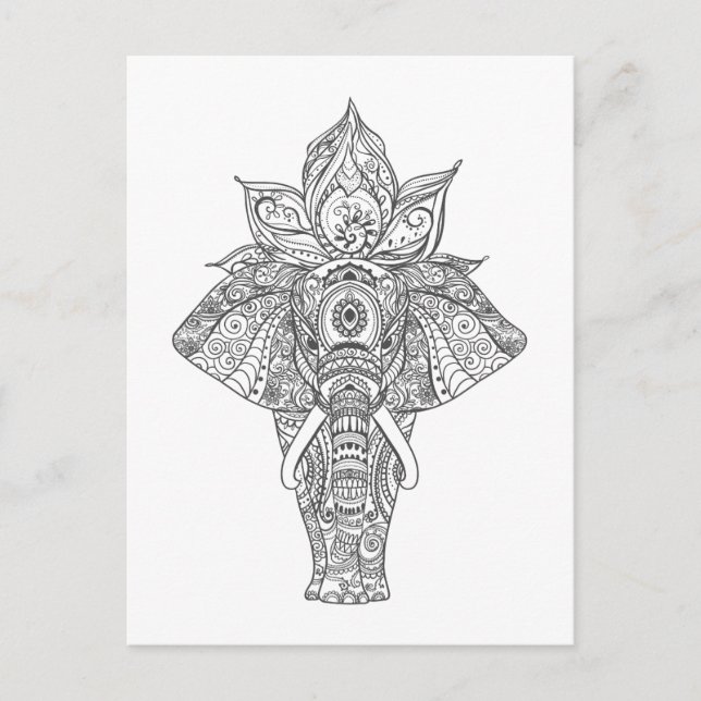 Inspiriert Elefant Postkarte (Vorderseite)