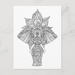 Inspiriert Elefant Postkarte